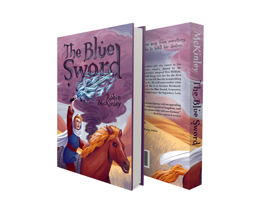 An assignment for one of my final classes as a student at SCAD, I combined my years training as both an Illustrator and Graphic Designer for this book jacket design. The Blue Sword by Robin Mckinley is my absolute favorite book of all time - I re-read it about once a year - and I often return to it as subject matter for sketching and other artistic explorations. I distinctly remember struggling to work out how to render the smoking cloud in the background. As I looked up from my computer and out my bedroom window, lo and behold, a dark cloud of smoke rose above the Savannah tree-line. It just so happened that the tire-factory about a mile away had caught on fire. The smoke from the fire was the perfect reference and I’m still pretty pleased with the results on the book jacket.