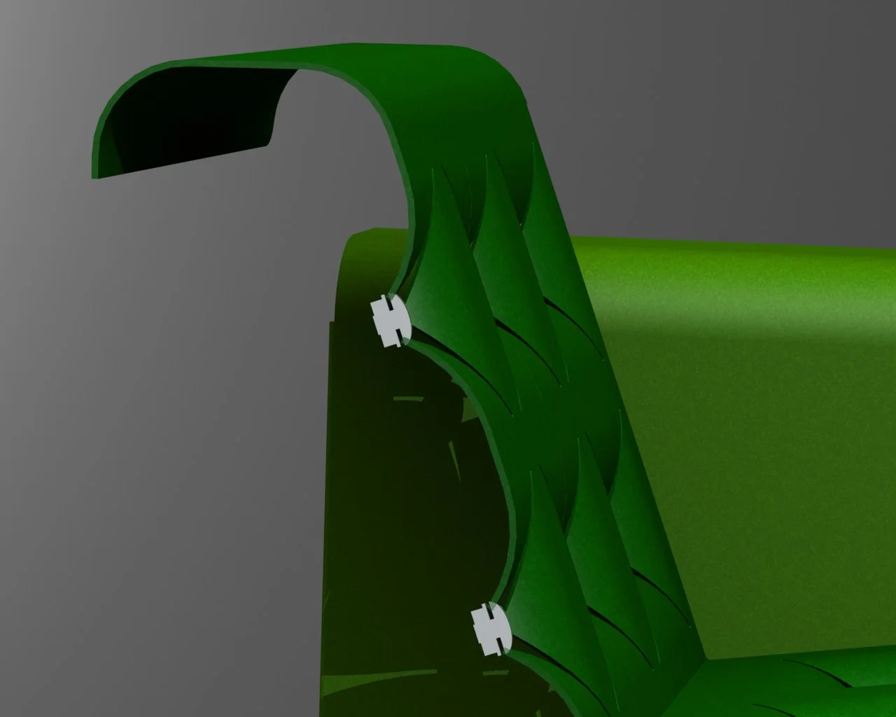 cross section of the functional button detail