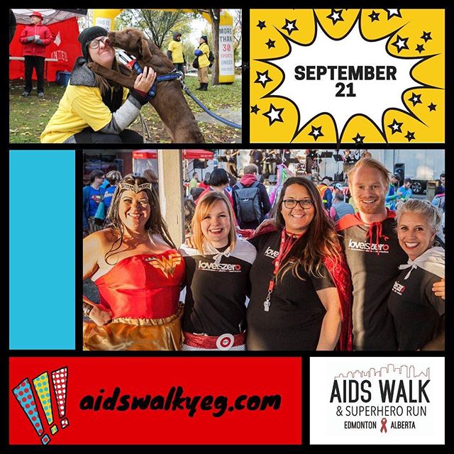 Our friends @hivedmonton (who hosted our water station at this year&rsquo;s Pride Run) are hosting their 28th Annual AIDS Walk &amp; Superhero Run this Saturday, September 21st. It is their largest fundraiser and funds raised work hard to support the