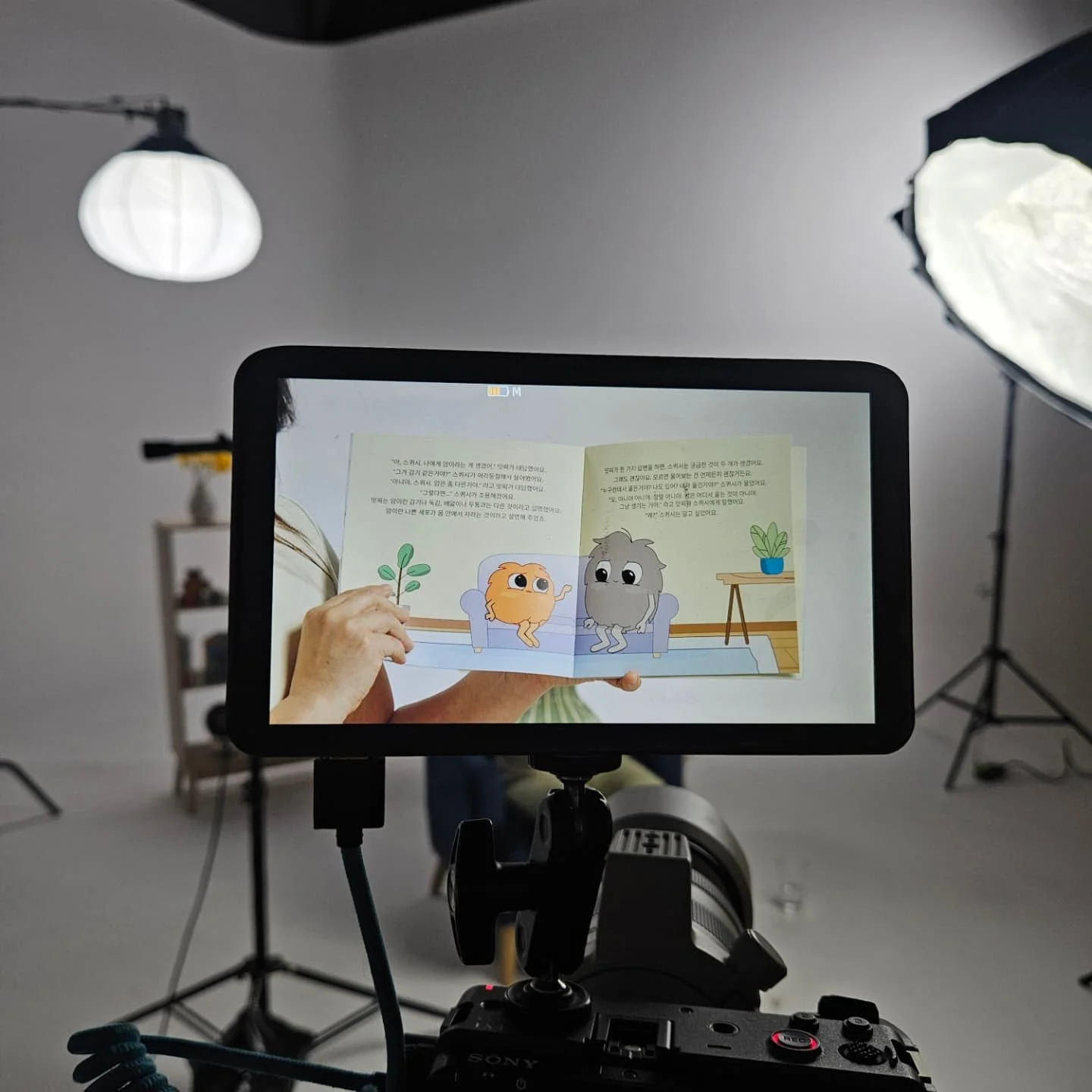 Big day yesterday in the studio recording the reading of a children's book in 5x languages