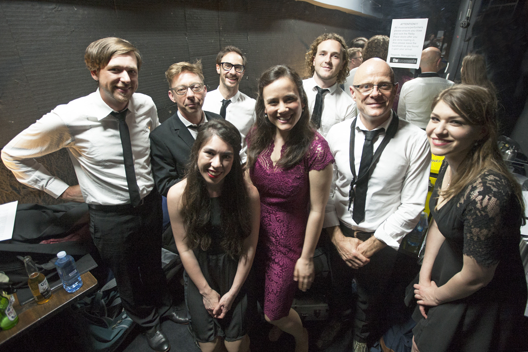 Backstage before the show