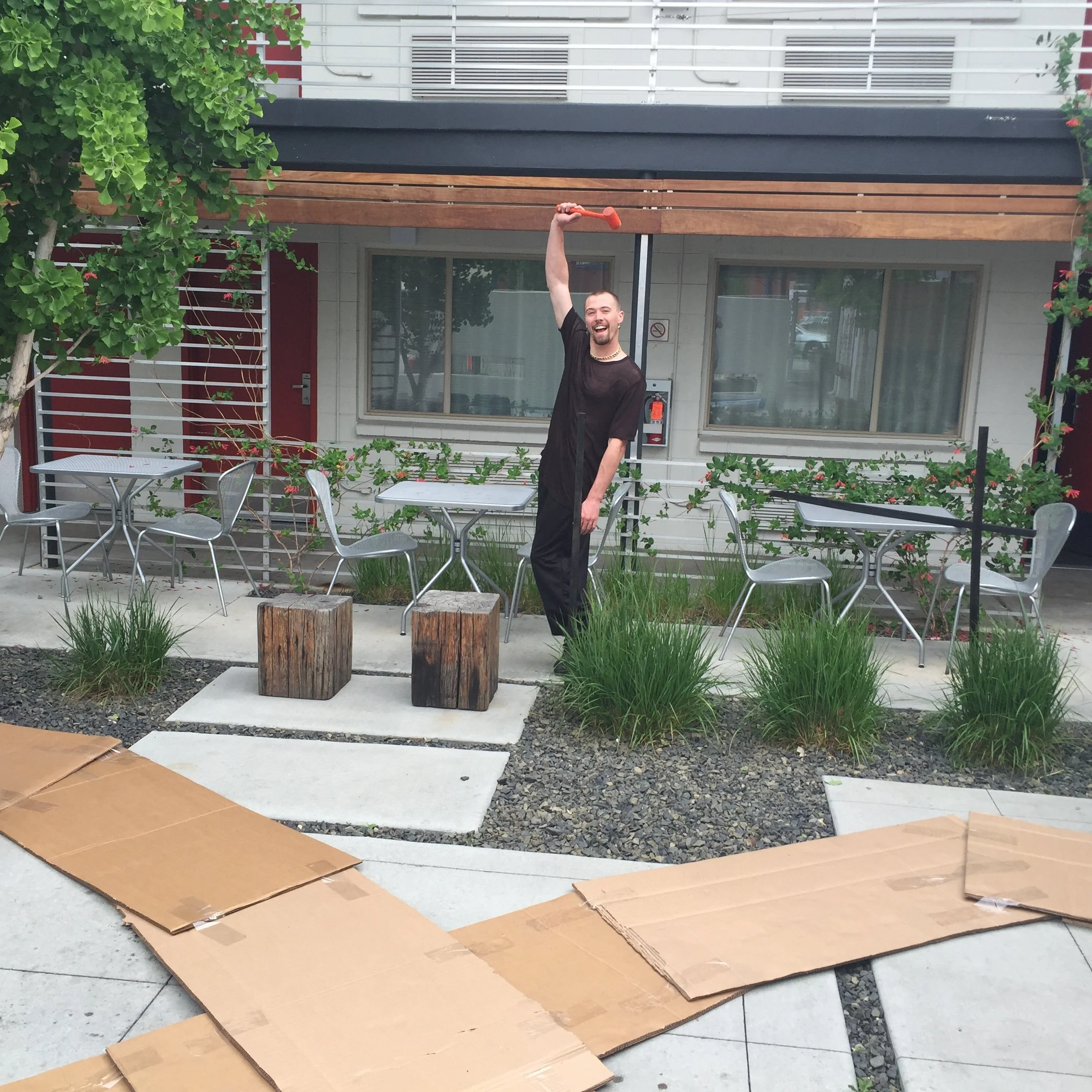 Lukas while installing for Absent of Absence :)