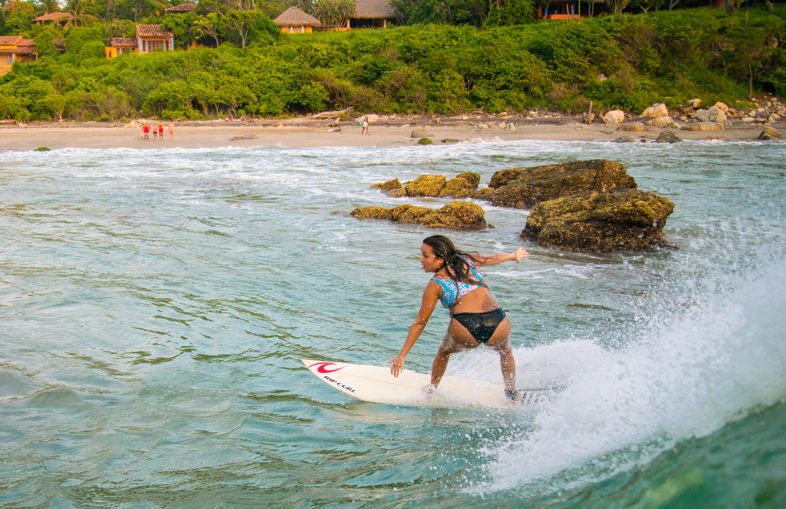Polly, training at La Punta