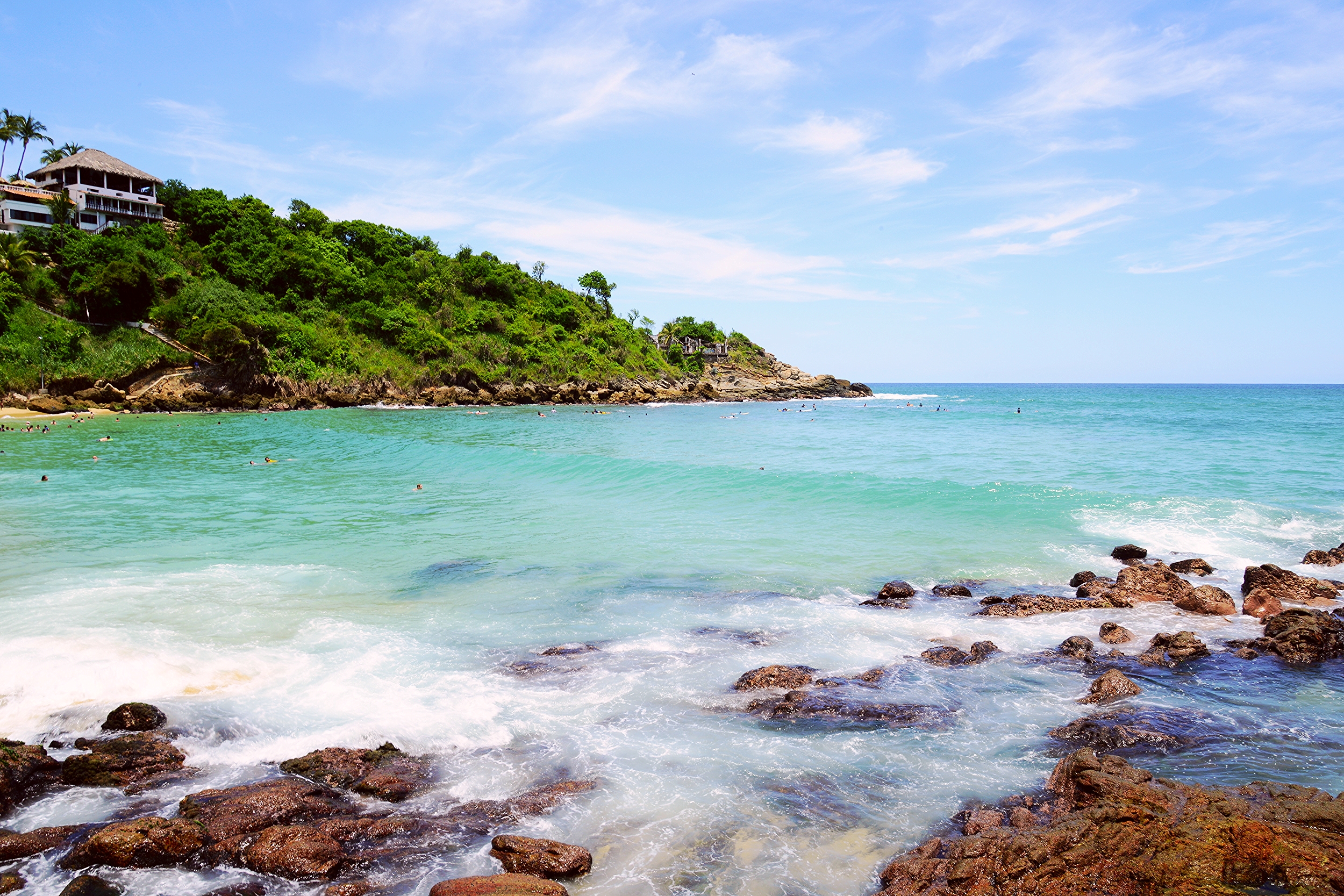 Carrizalillo is a beautiful beach where you can swim, learn to surf or just relax at the beach and have a cold coconut and some fish tacos.