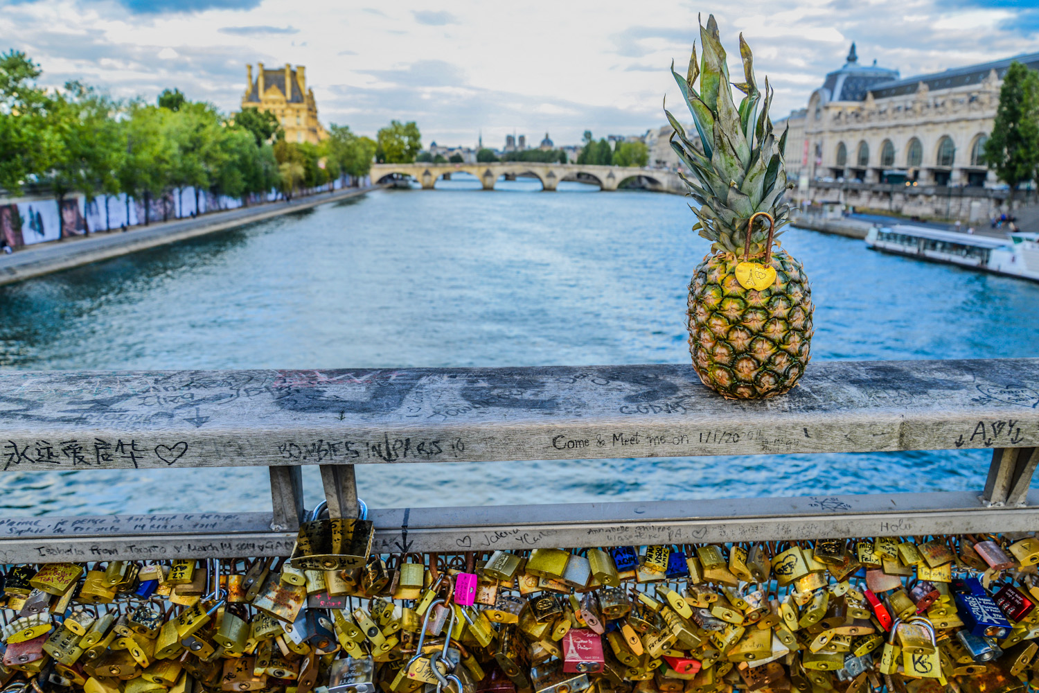 Nothing beats an afternoon stroll down the Seine River. specially if you are planning on watching the sunset from the bridges full of "love locks". Where visitors for years have attached locks with sentimental value, throwing the keys into the Seine River.