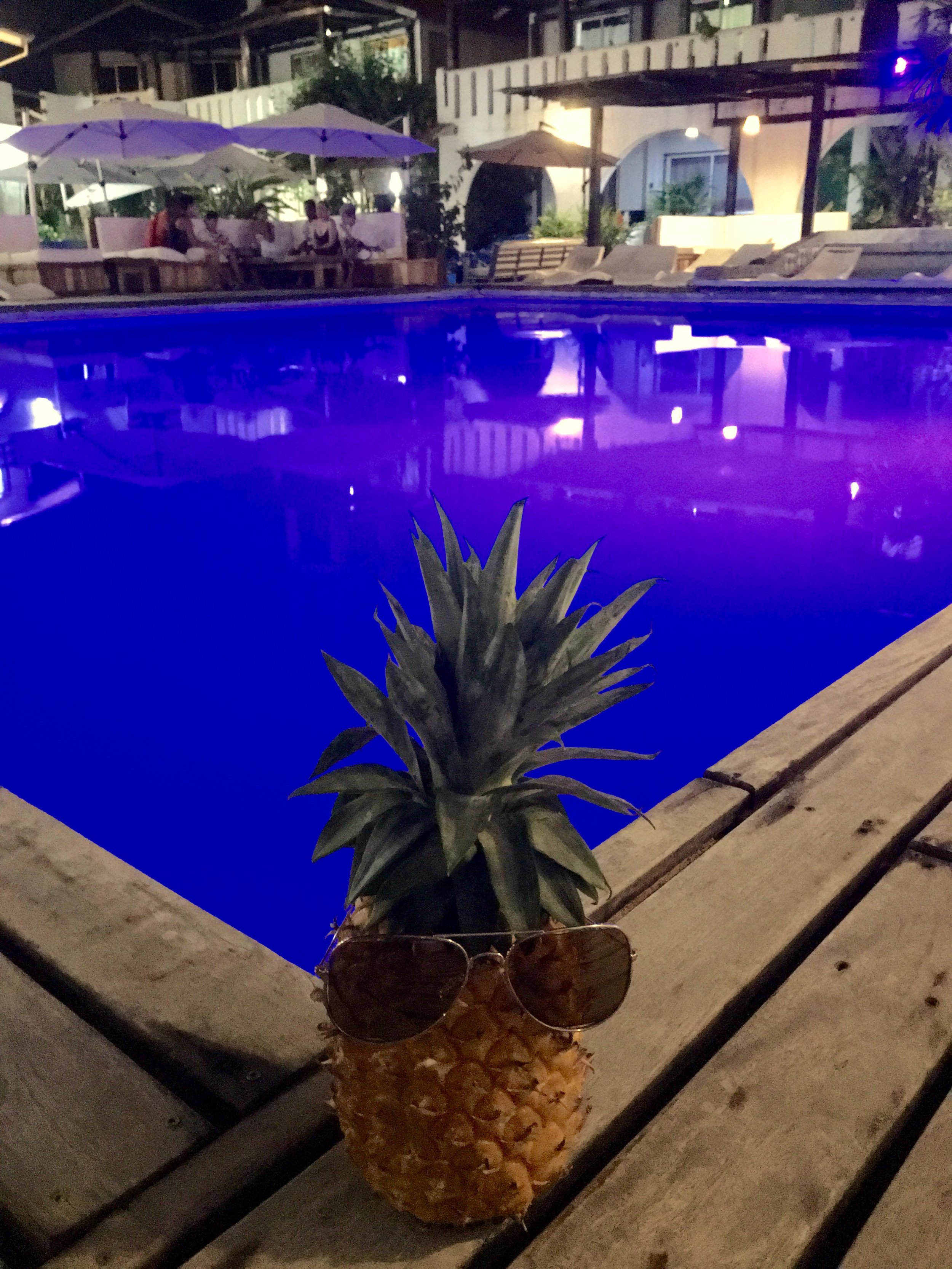 The pool at the hotel is the best! specially at night since it changes colors!