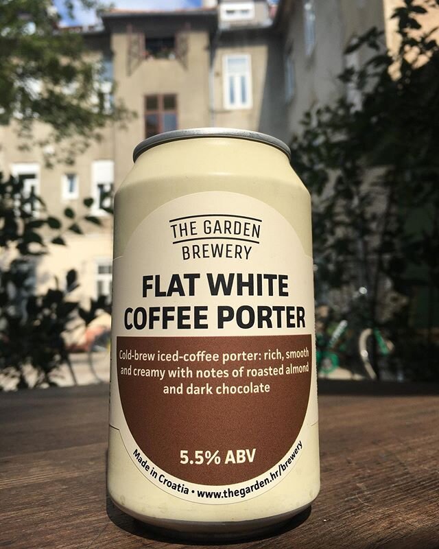 What do you drink when it&rsquo;s too late for coffee and too early for beer? 
@gardenbrewery limited edition Flat White Coffee Porter made with our Blackout Blend; smooth, chocolate &amp; sweet. 
Only in @udvoristuzagreb 😎