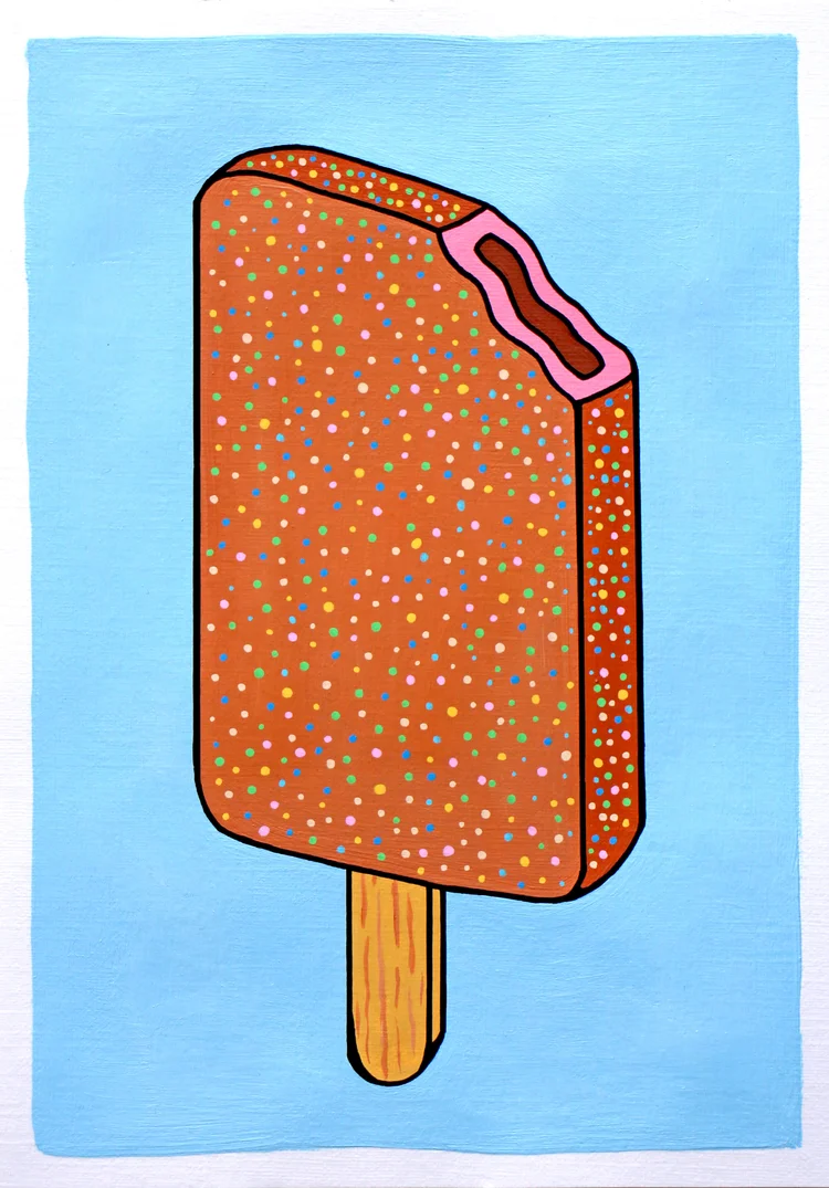 Nobbly Bobbly Ice Cream Ice Lolly Pop Art Painting Ian Viggars
