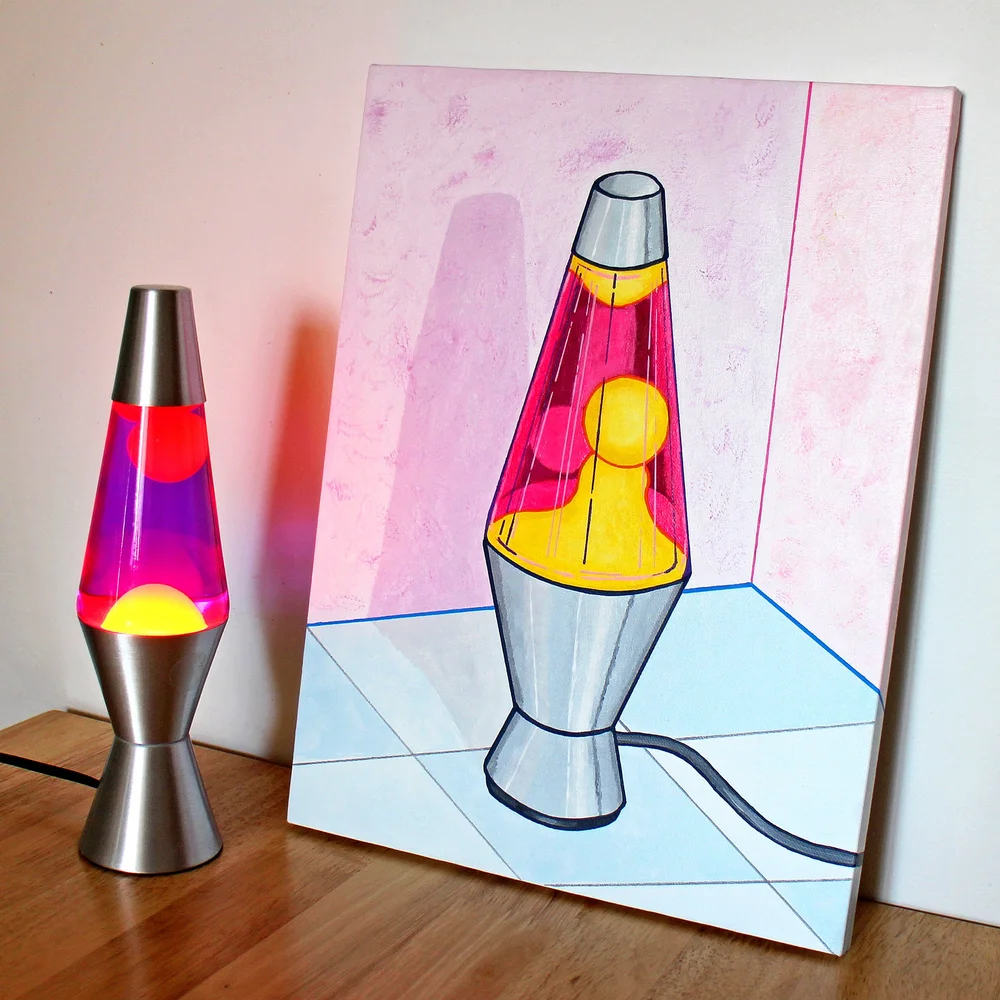 Lava Lamp Still Life Pop Art Painting on Canvas — Ian Viggars