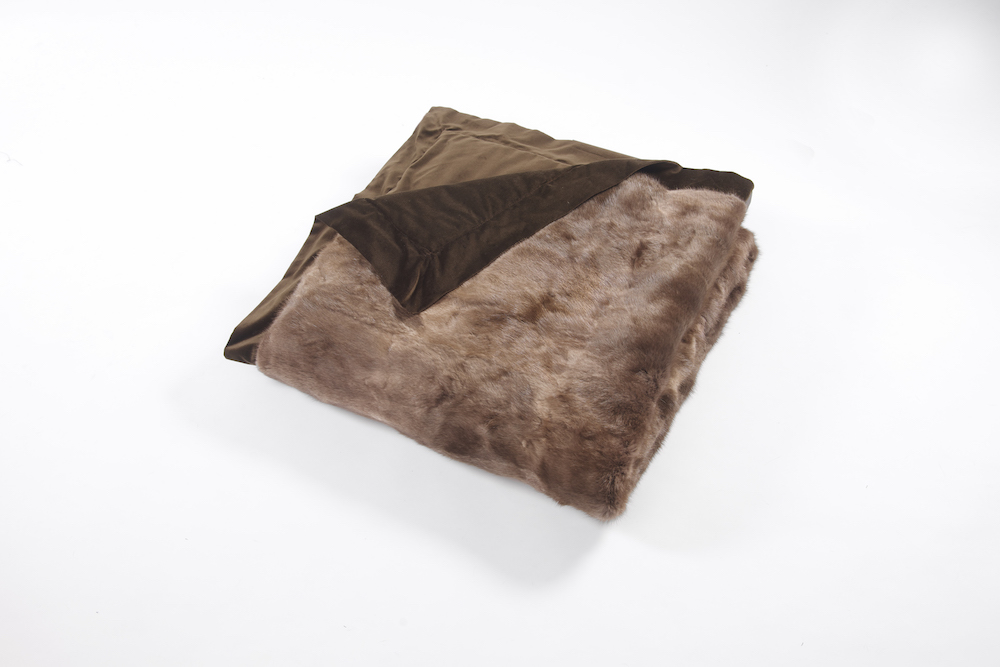 Musquash Fur Throw