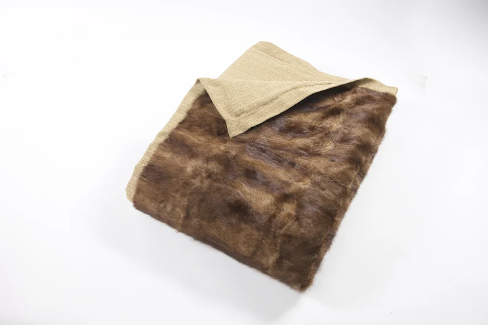Musquash Fur Throw