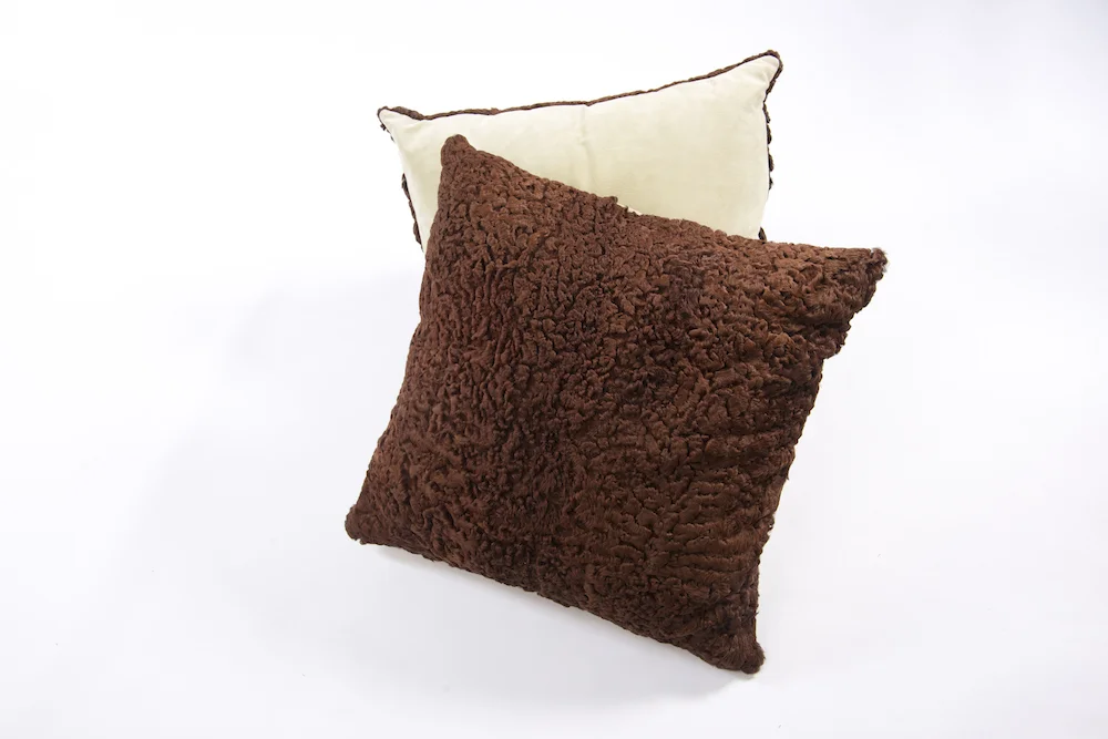 Square Astrakhan Fur Cushions