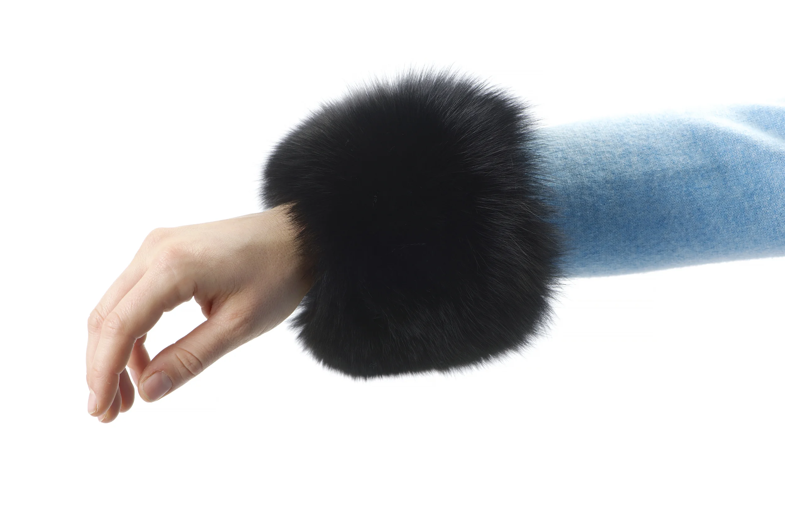 Black Fox Fur Cuffs