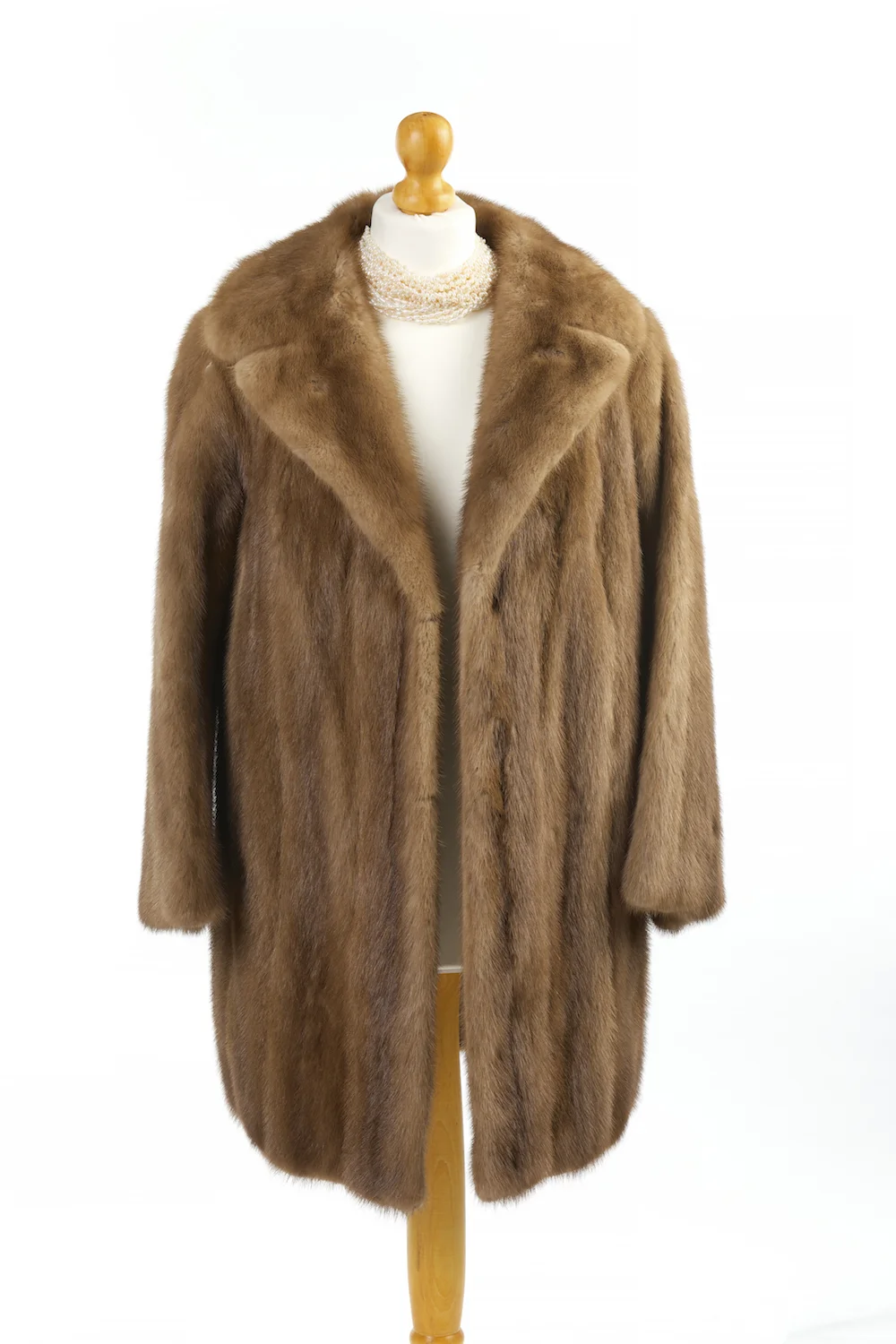 Pastel Brown Mink Jacket