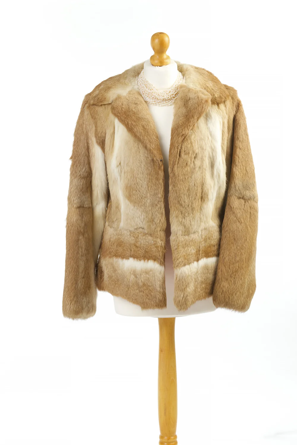 Orange Coney Fur Jacket