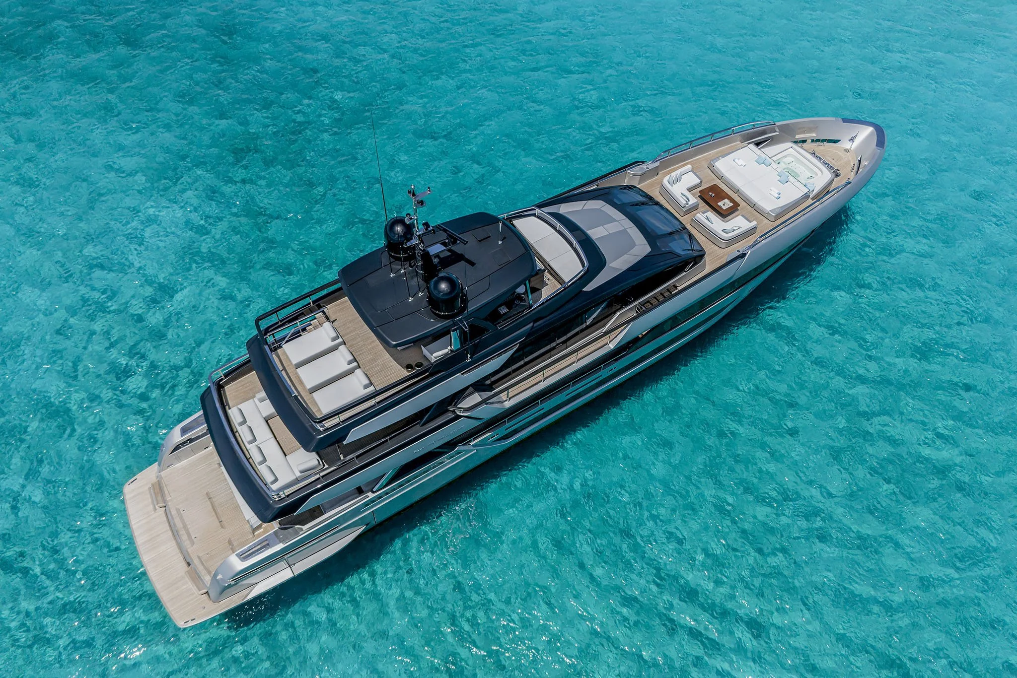 Riva 130 Bellissima Overhead Deck Layout