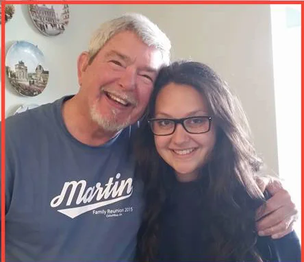 Here is my Dad with daughter Danielle