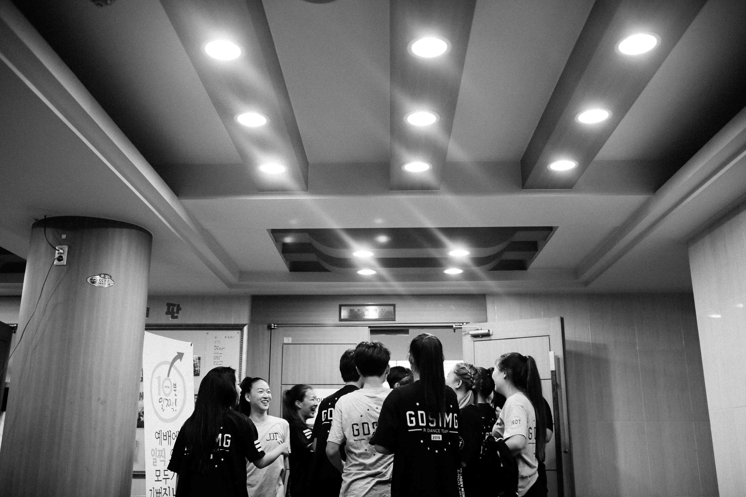 JDT getting ready to go up on stage.