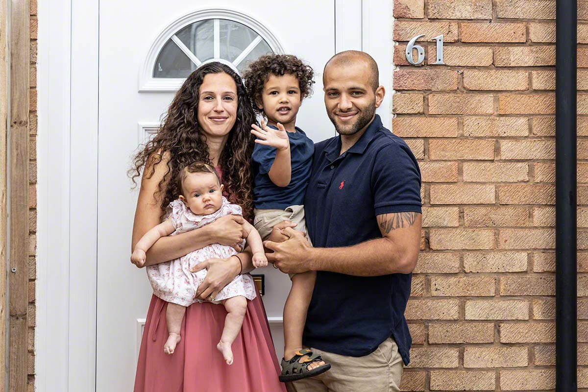  ‘Doorstep Smile4NHS 2020’ - photographs of local families during the Coronavirus lockdown, charity project raising money for the NHS Teddington Memorial Hospital.  © Copyright Rebekah Kennington. All Rights Reserved. 