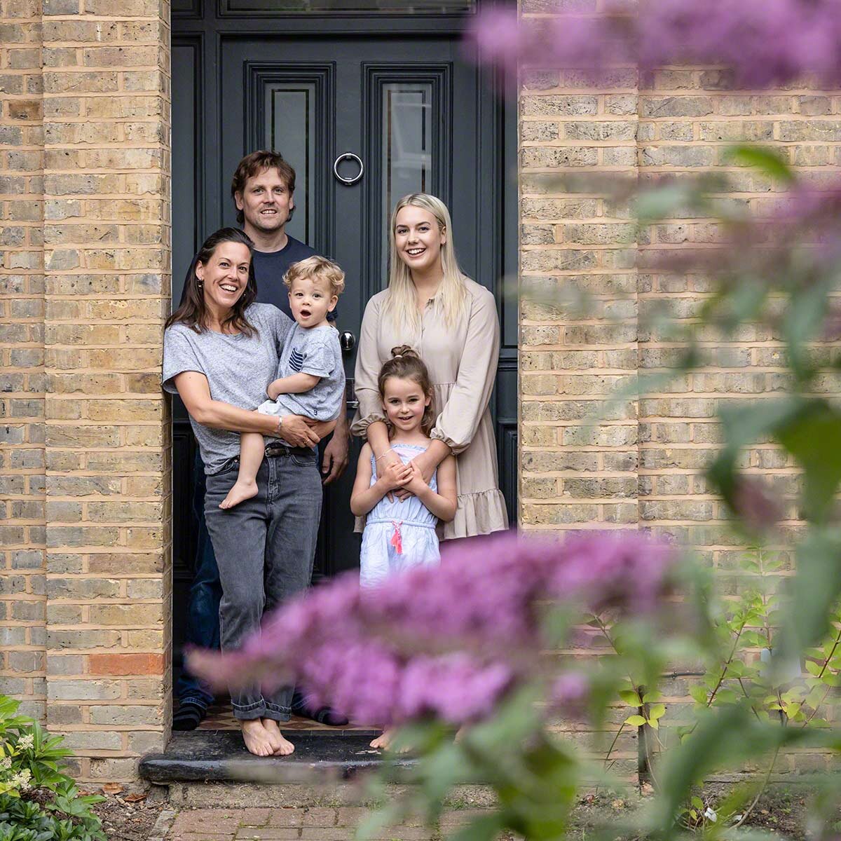  ‘Doorstep Smile4NHS 2020’ - photographs of local families during the Coronavirus lockdown, charity project raising money for the NHS Teddington Memorial Hospital.  © Copyright Rebekah Kennington. All Rights Reserved. 