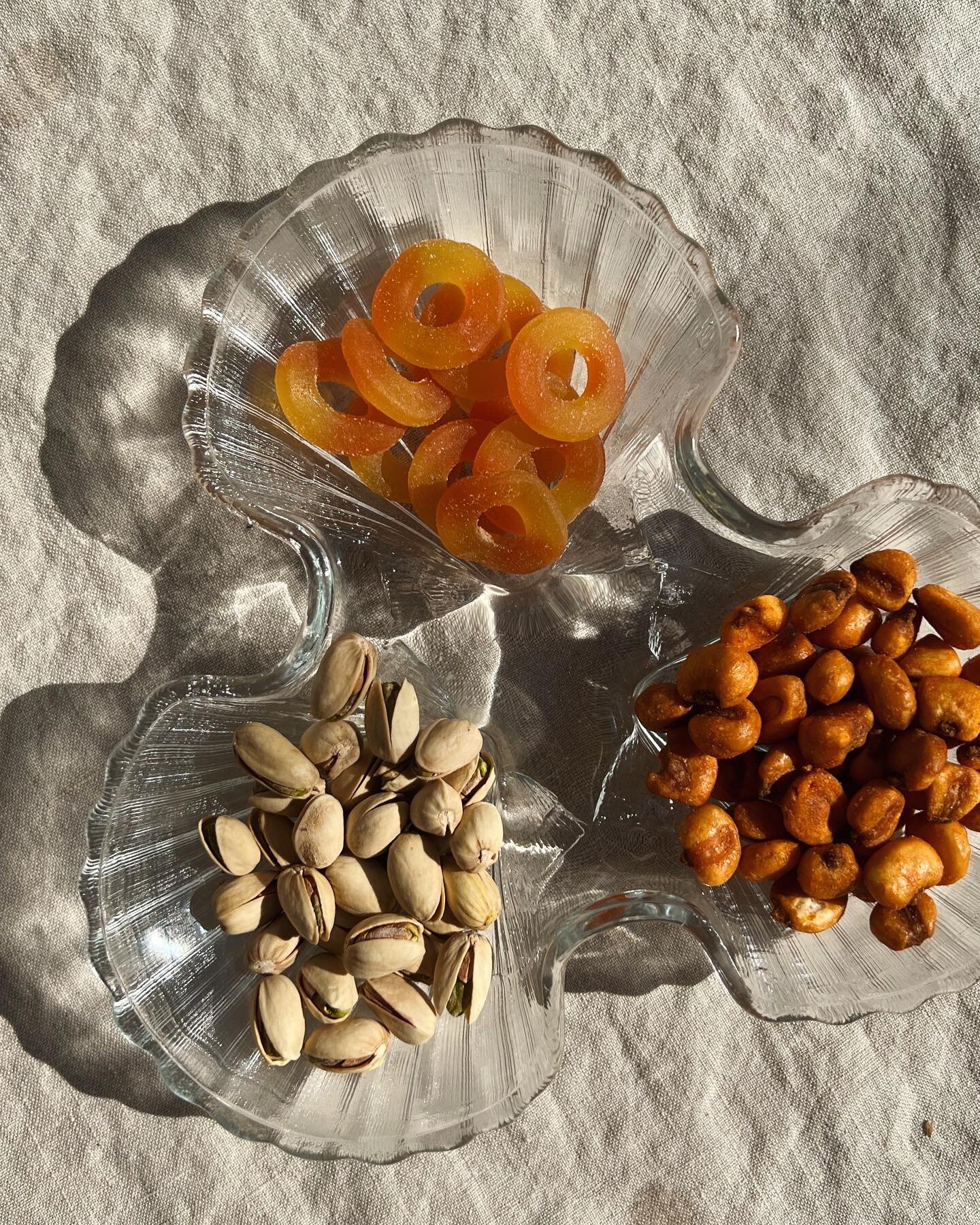 glass shell trays. for jewelry! for snacks! one available, $22 each + shipping or brooklyn pick up. dm to purchase