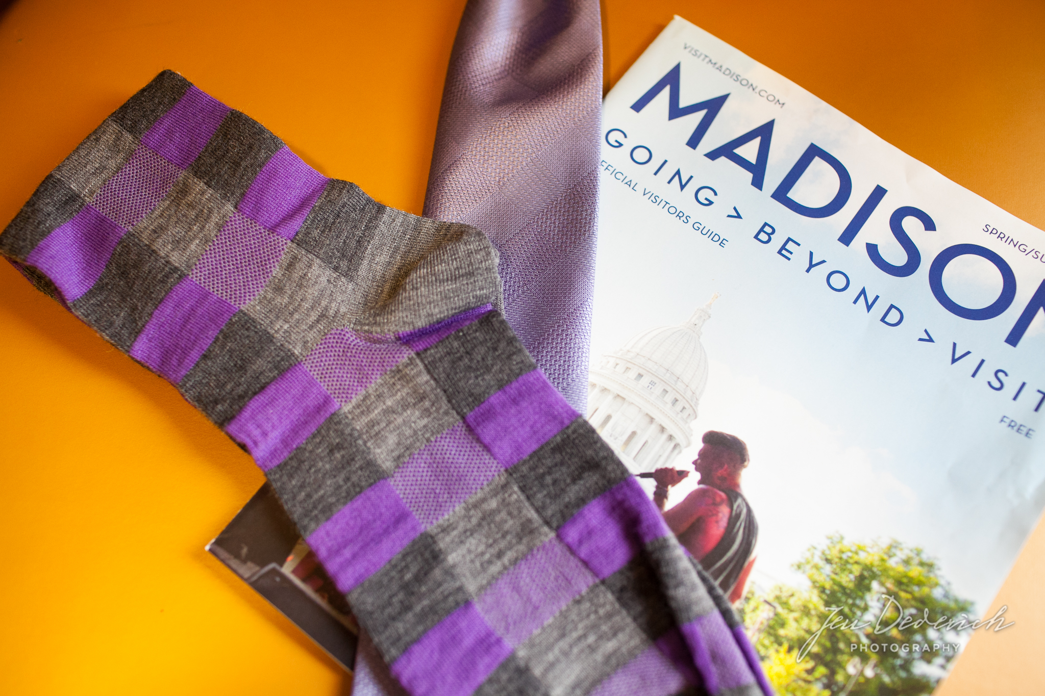 madison wisconsin purple groom details