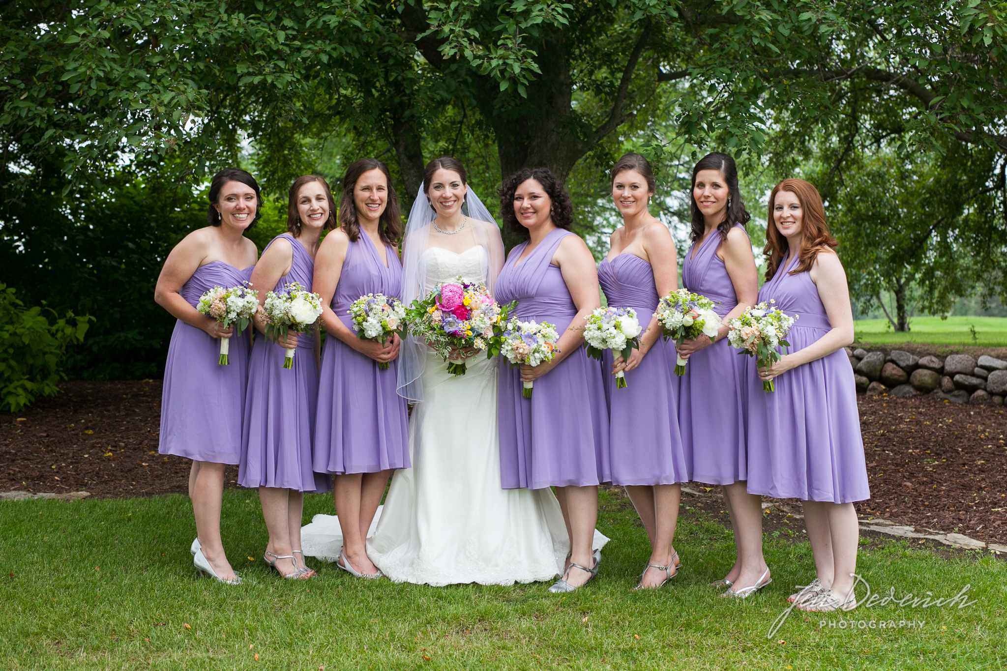 purple bridesmaids madison wisconsin