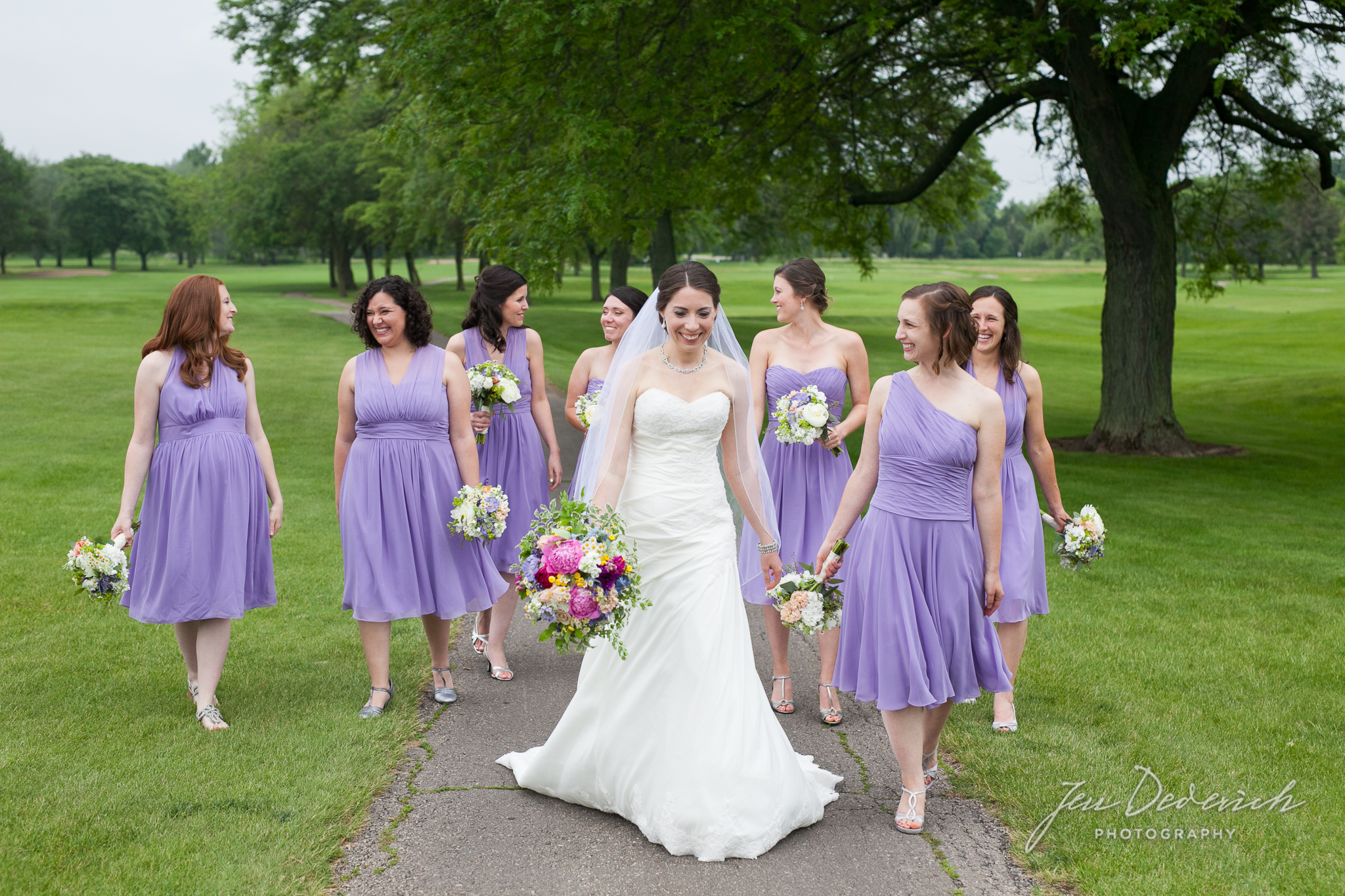 editorial purple bridesmaids