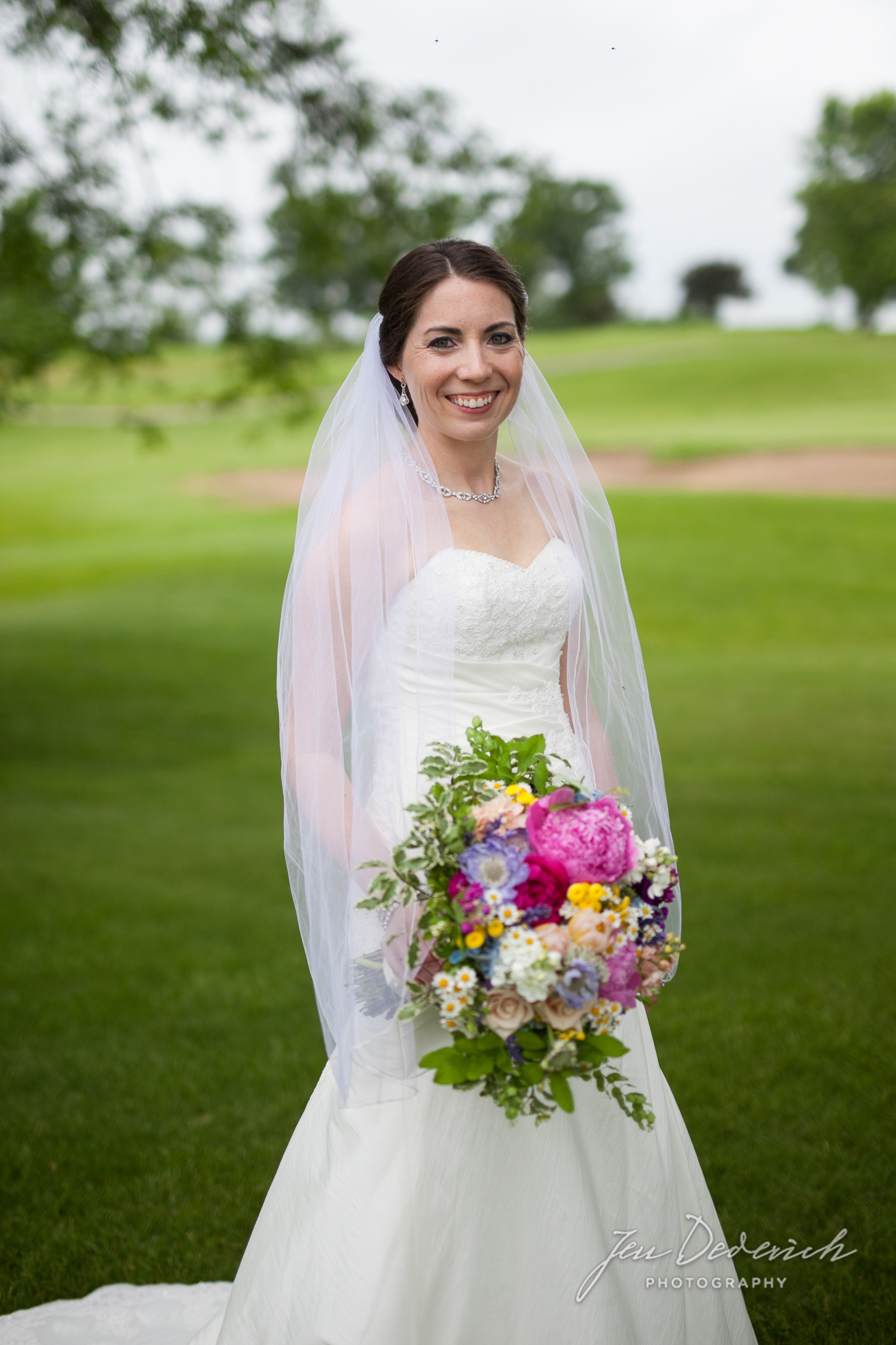 bridal portrait summer wedding