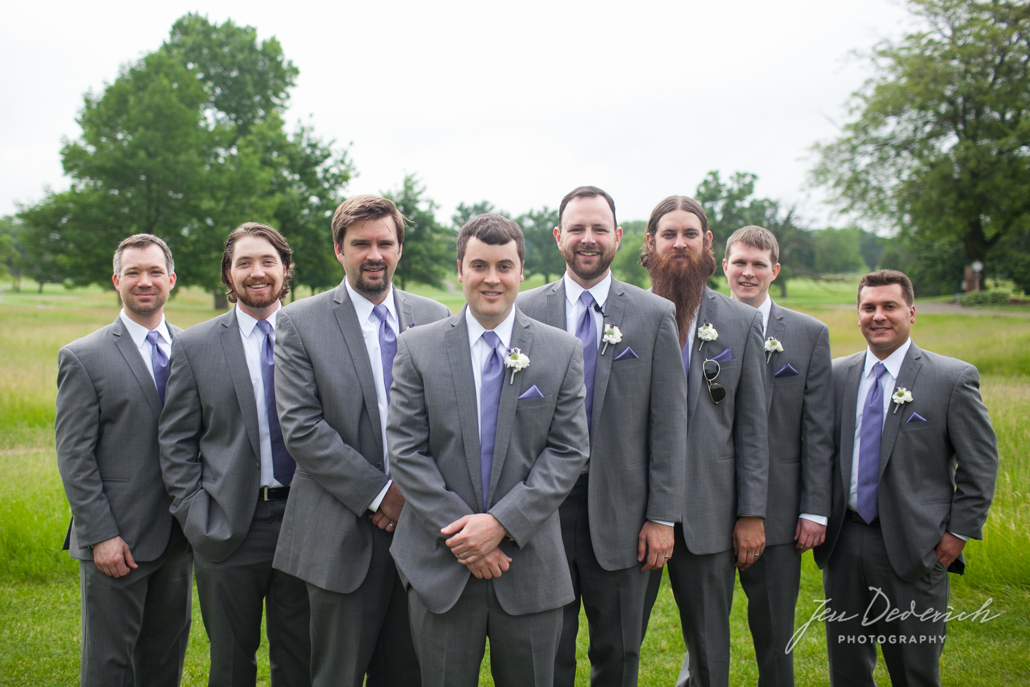 groomsmen purple summer