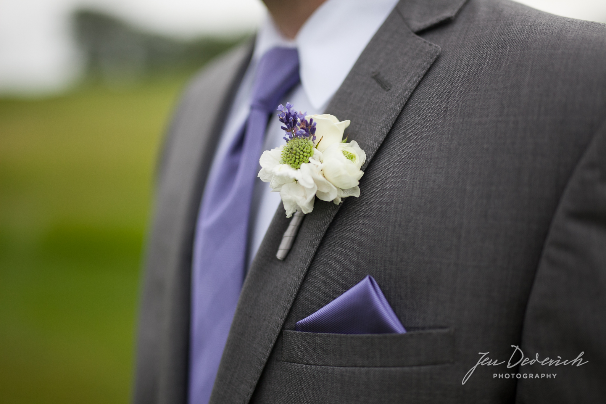 purple tie groom