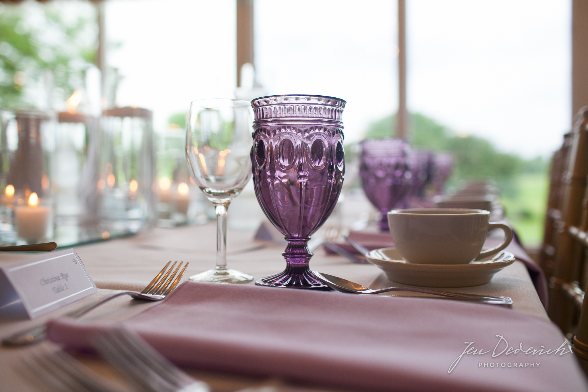 purple wedding details