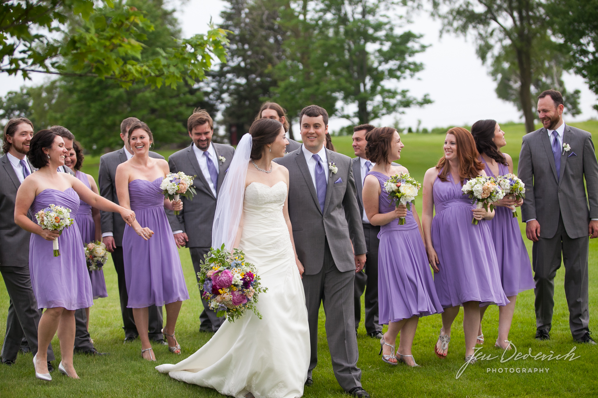 editorial bridal party purple
