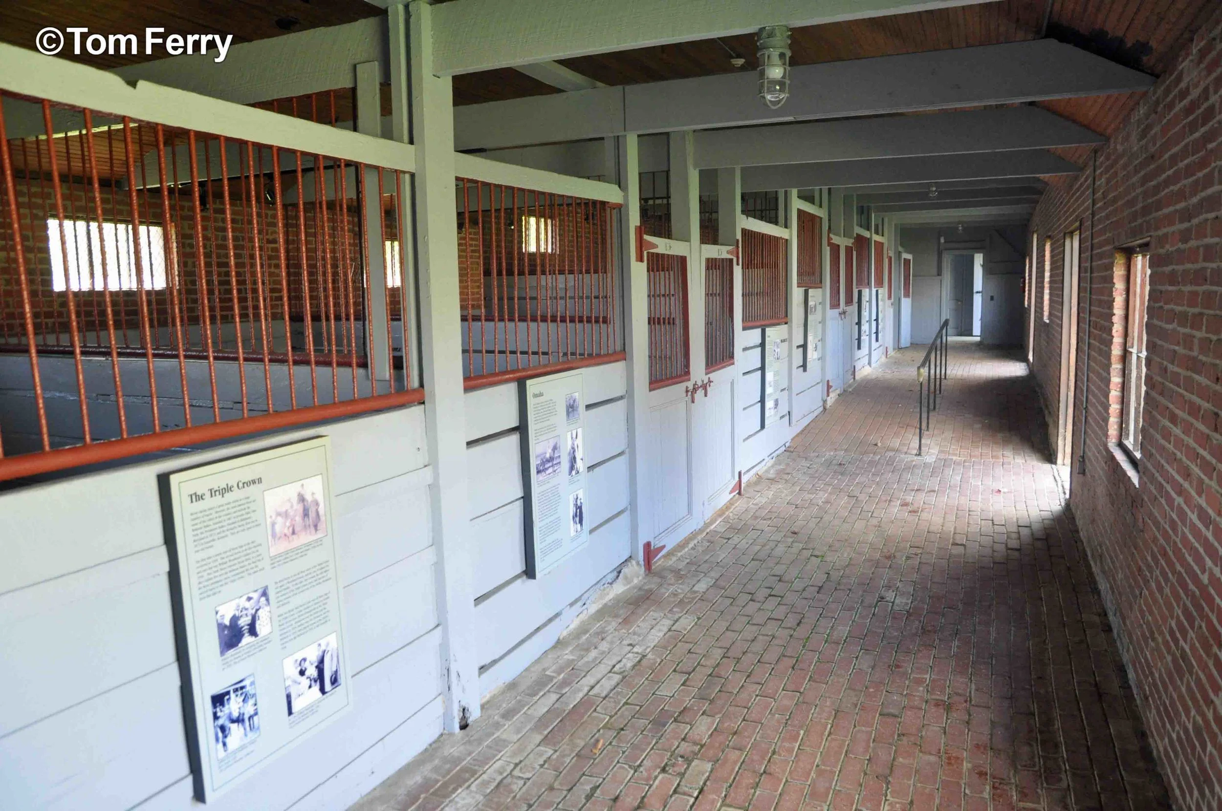 Interior of the north wing of the stables looking east.