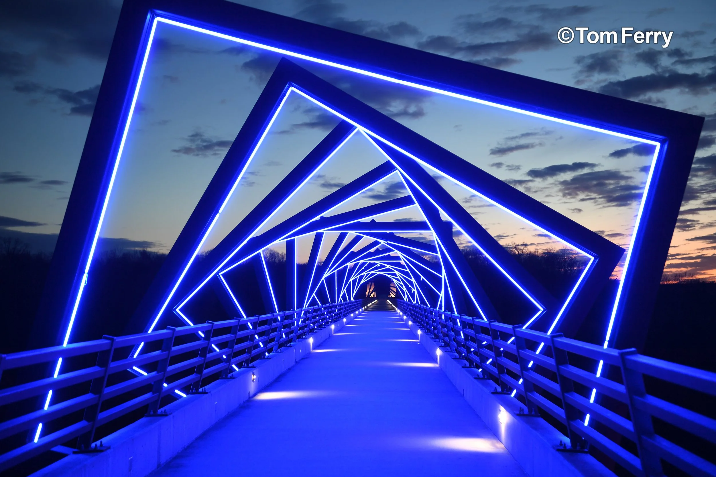 The High Trestle Trail Bridge in Madrid, Iowa.
