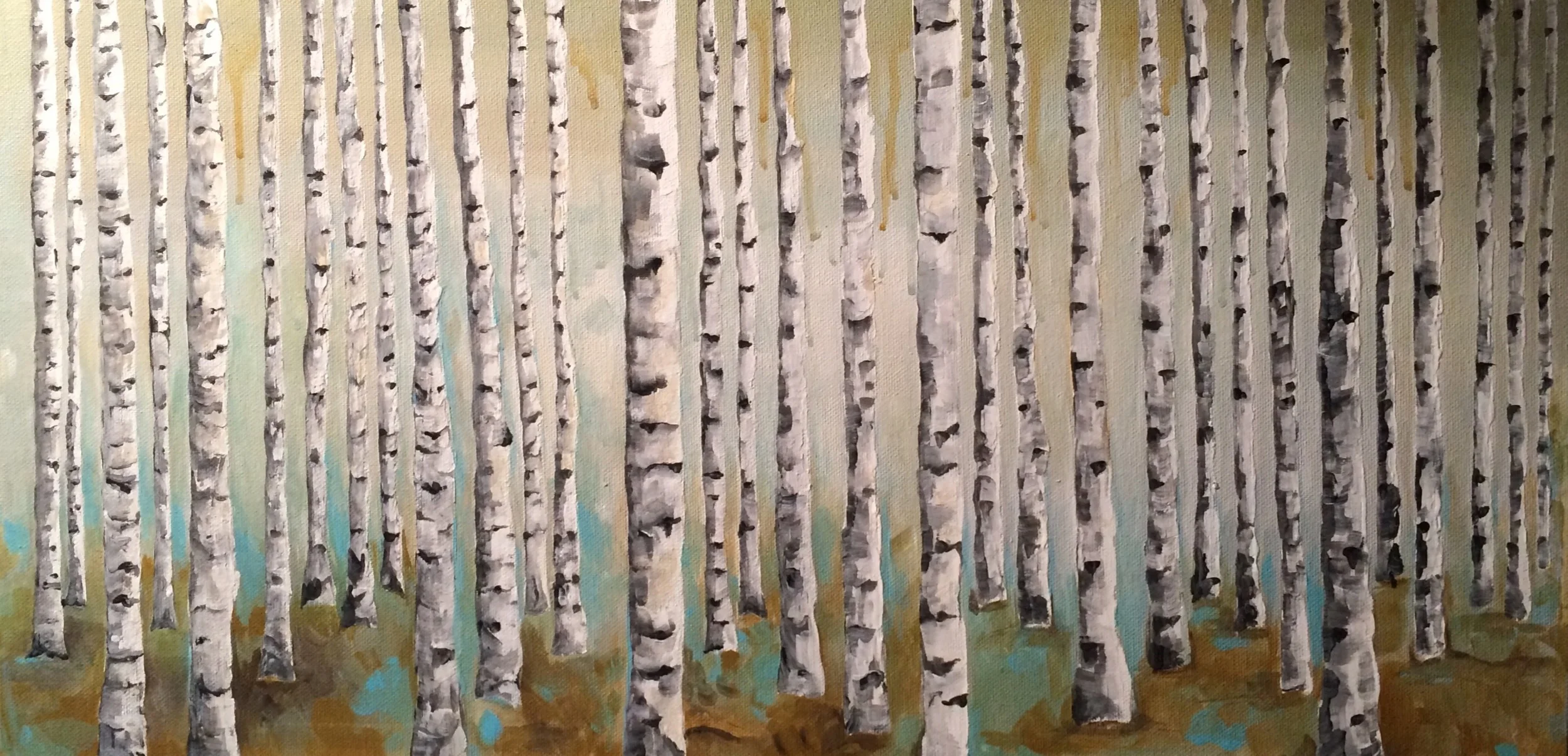 aspens no. 2 :: acrylic on canvas :: 24x12