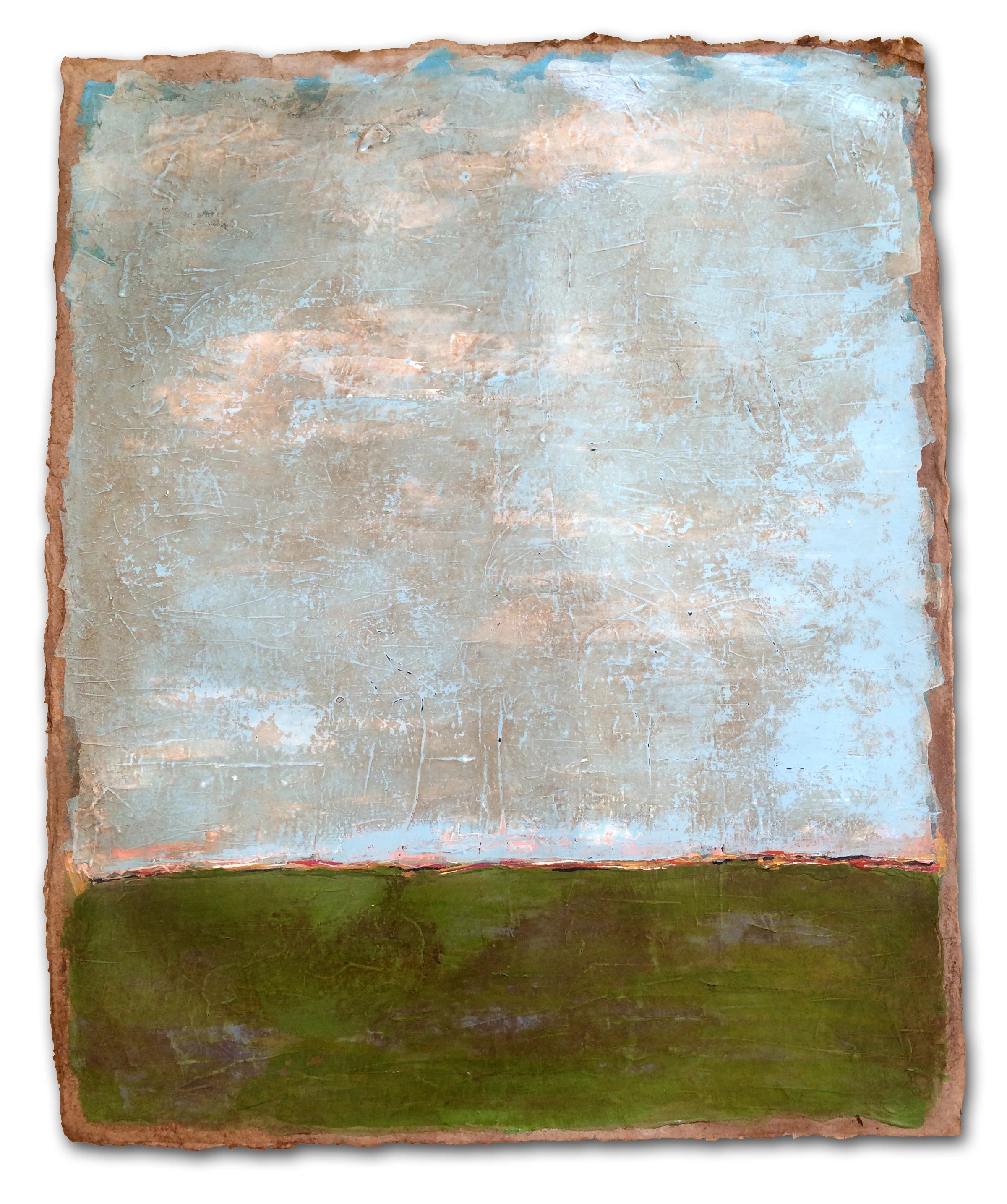cheapscape :: mixed media on handmade paper :: 20x24