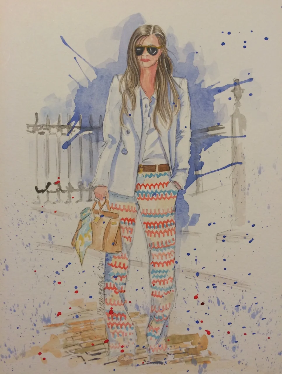 tumblr girls no 6 :: watercolor on paper :: nfs :: prints coming soon