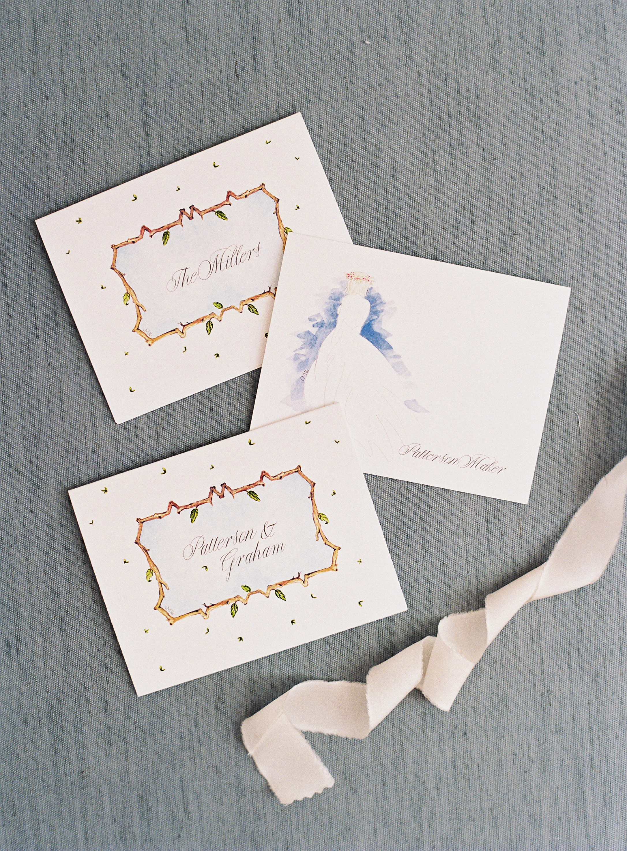 custom stationery :: custom calligraphy available (image: allison kuhn photography ) (please inquire by email)