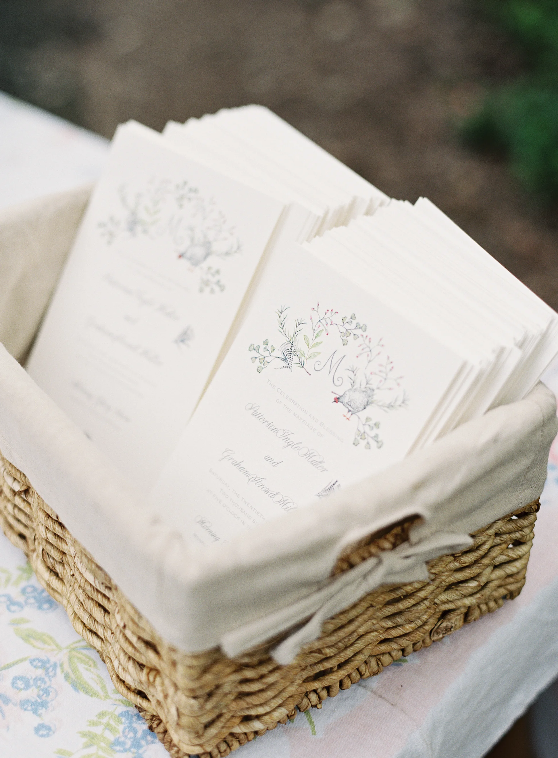 custom coordinating wedding programs (image: allison kuhn photography ) (please inquire by email)