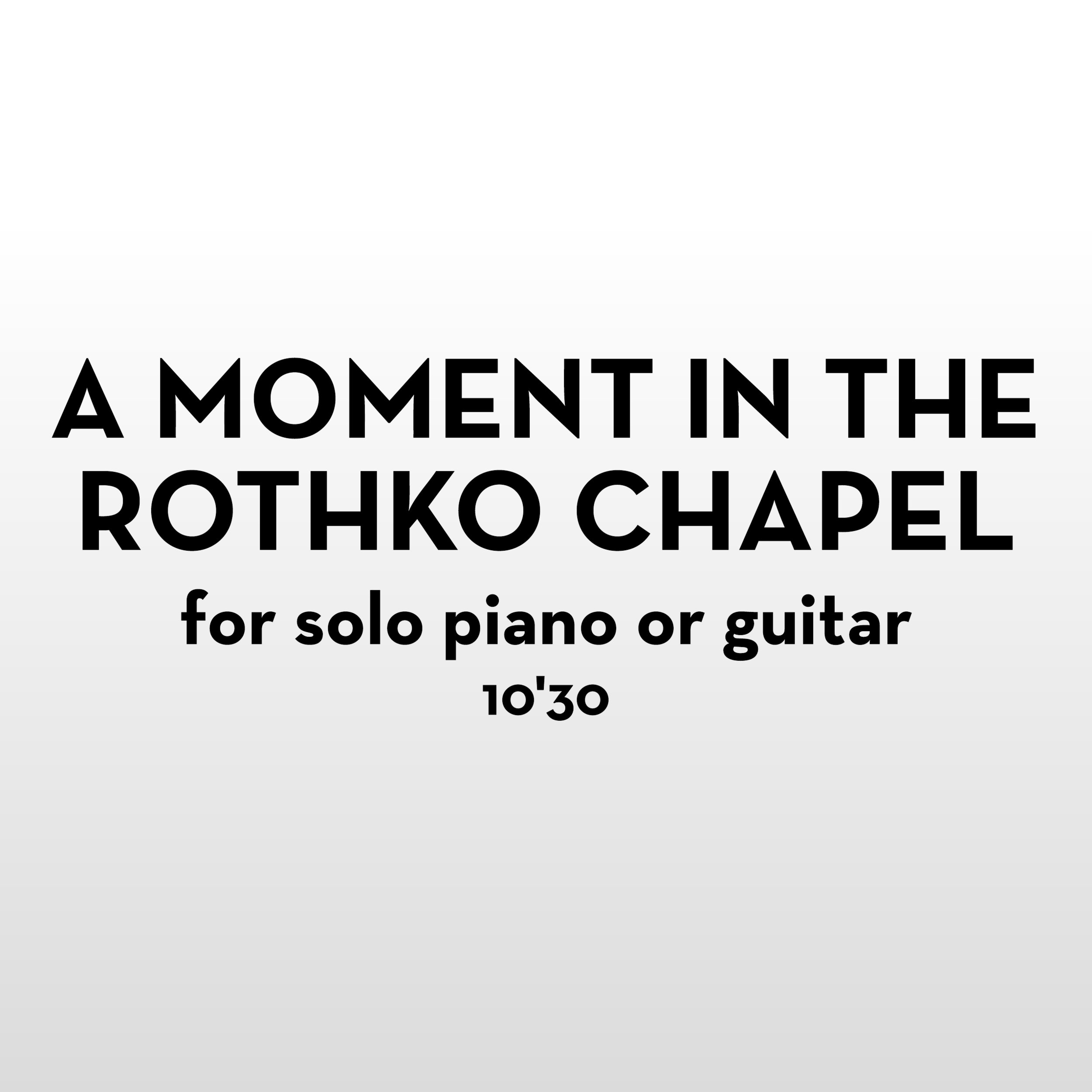 A Moment In The Rothko Chapel