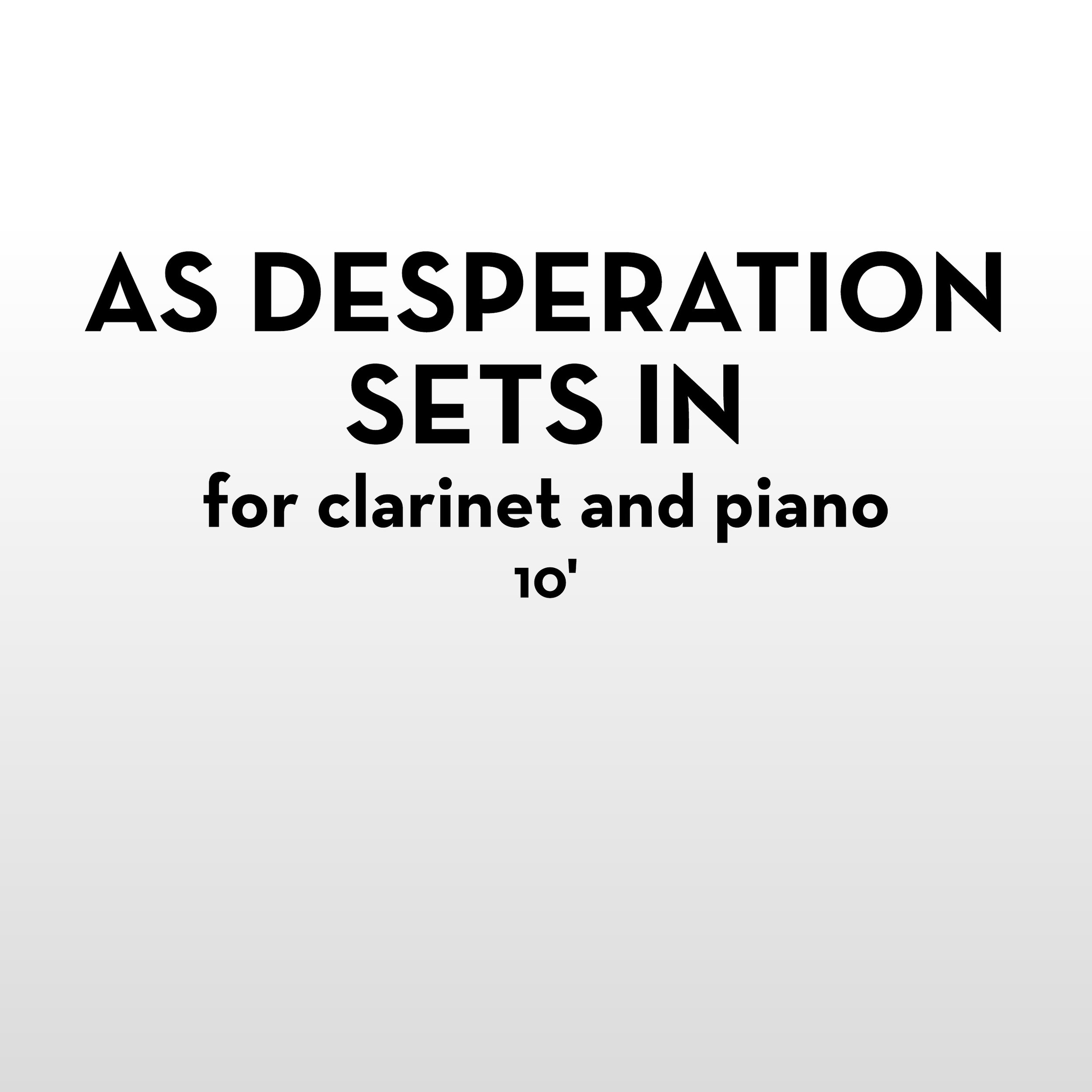 As Desperation Sets In 