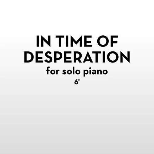 In Time of Desperation