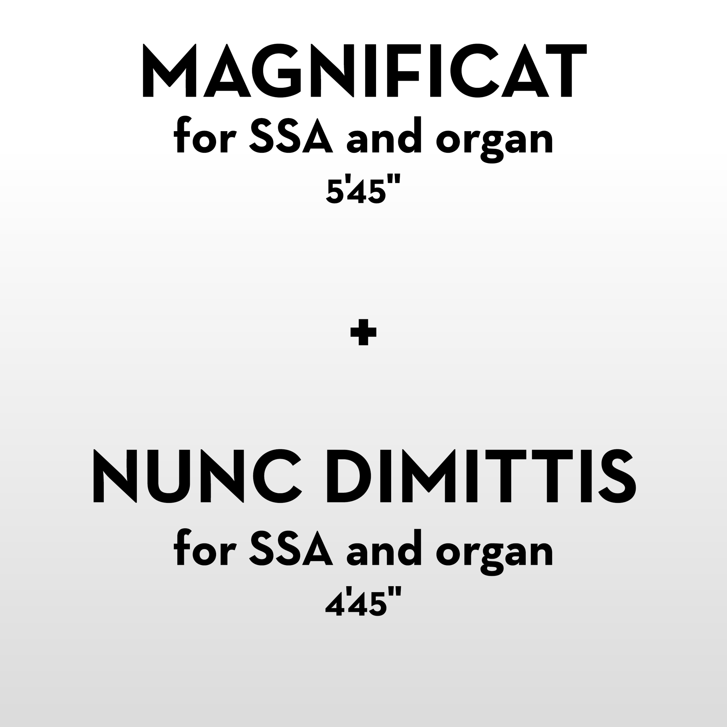 Magnificat + Nunc Dimittis PACKAGE - 50 copies