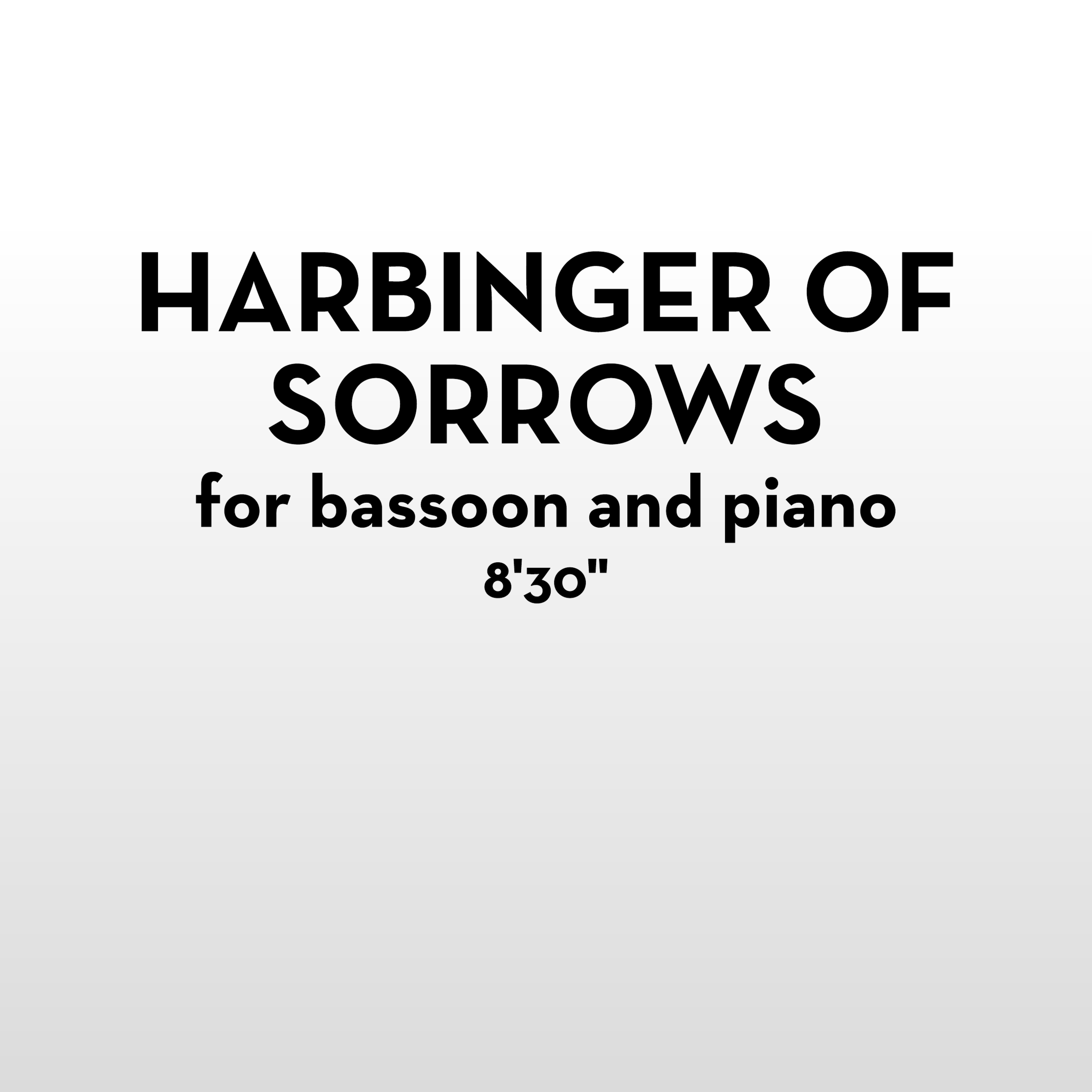 Harbinger of Sorrows - Score (pdf)