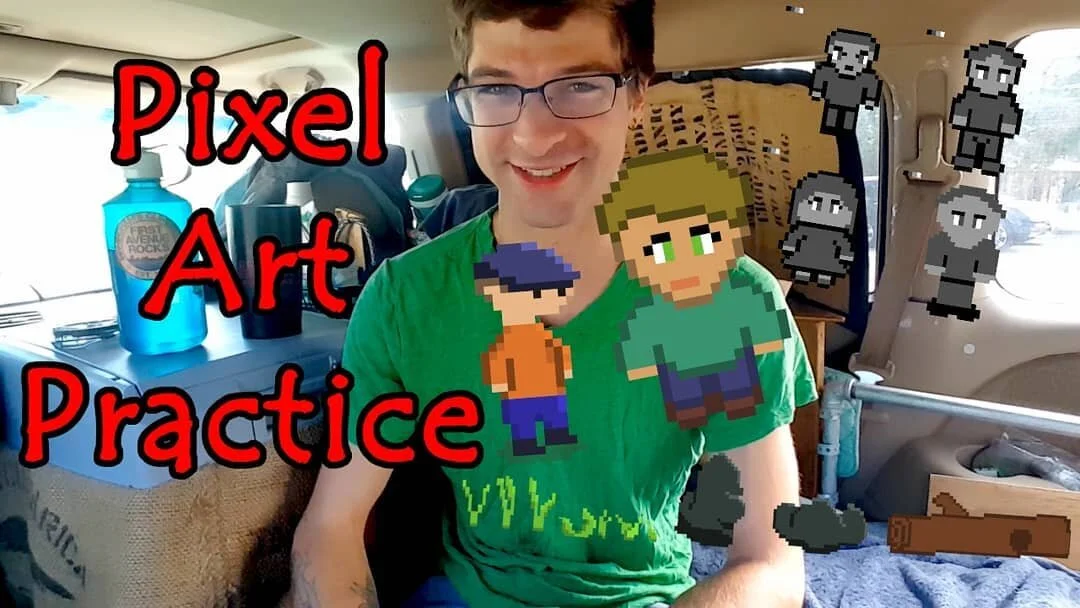 This week I'm practicing pixel art! I've got a big, forest survival game I've been wanting to start on, and this is my first steps in the process. I'm still very much new to this, but that's what the practice is for! Check it out on the YT channel or