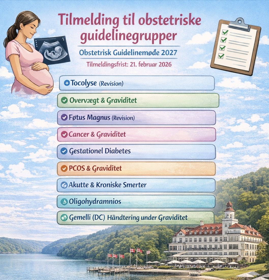 Tilmelding til obstetriske guidelinegrupper til Obstetrisk guidelinemøde 