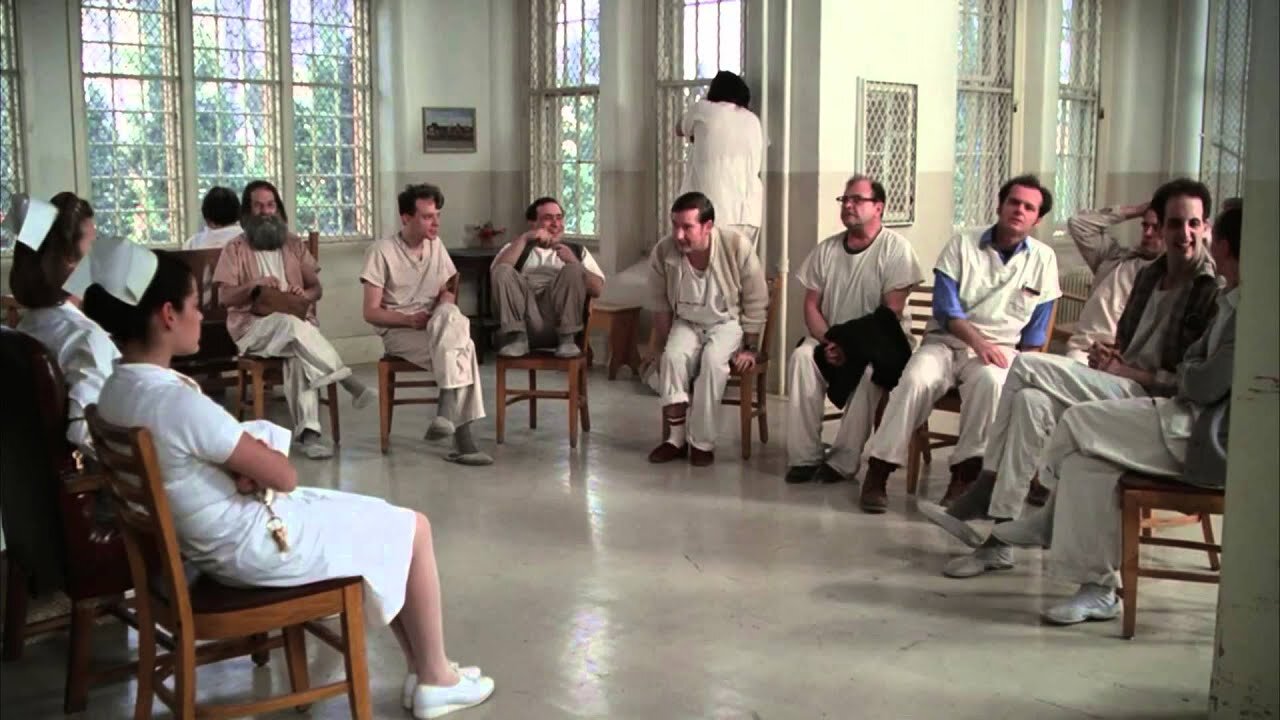 In S1, "Candy" goes to visit her brother "Patrick" at a psychiatric hospital.  We sourced inspiration from the 70s film, "One Flew Over the Cuckoo's Nest."
