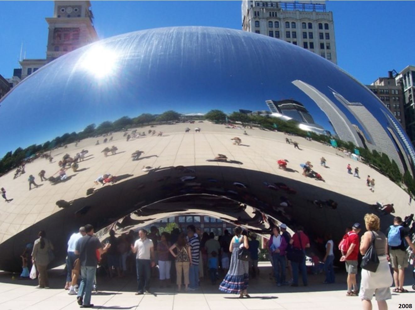 Research photograph of visitors to The Bean in 2008