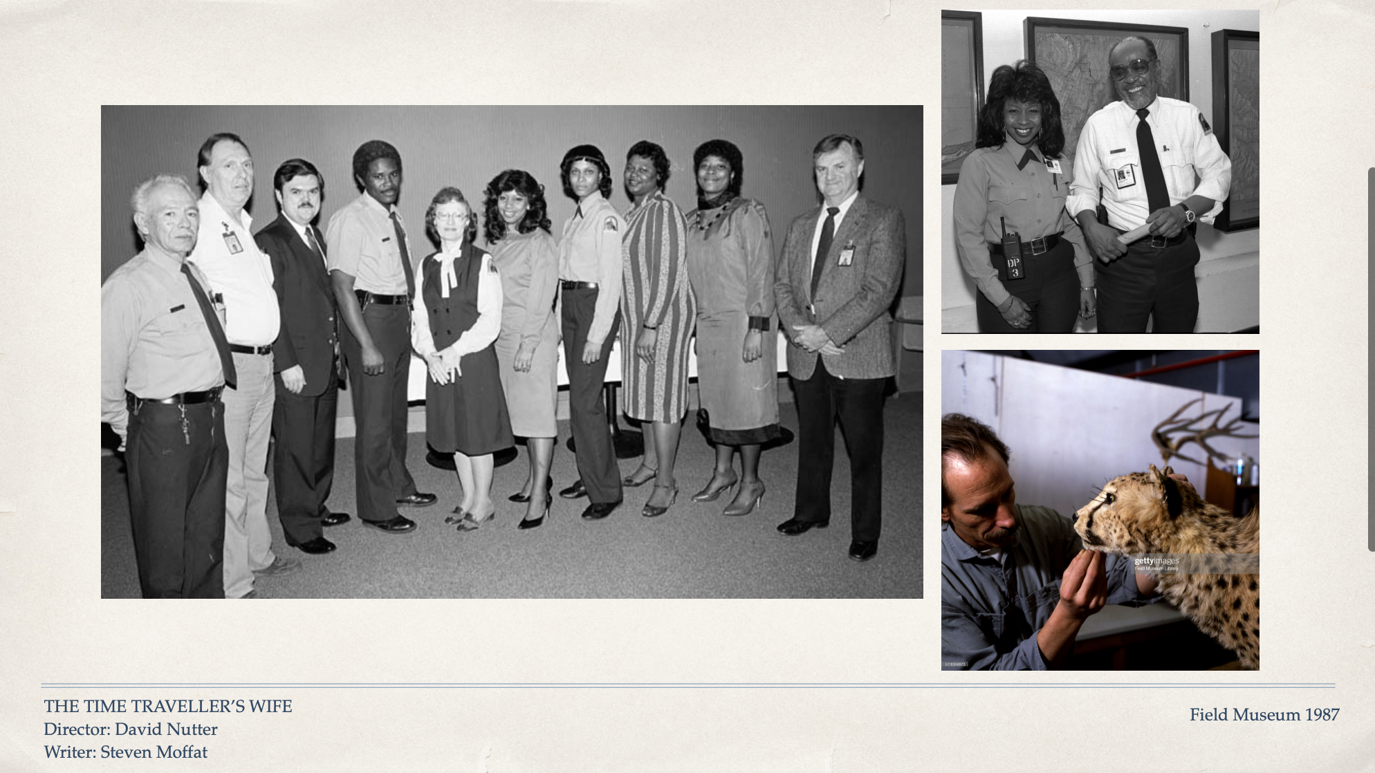 Field Museum Employee Uniform Research 1987